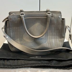 Treasure and Bond Logan Satchel, grey leather
